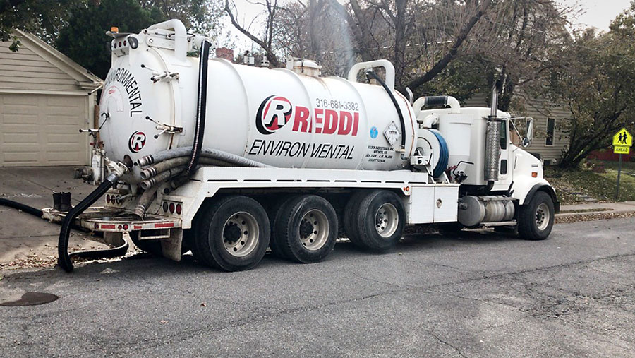 Pumping Truck on Hydro Excavation Project